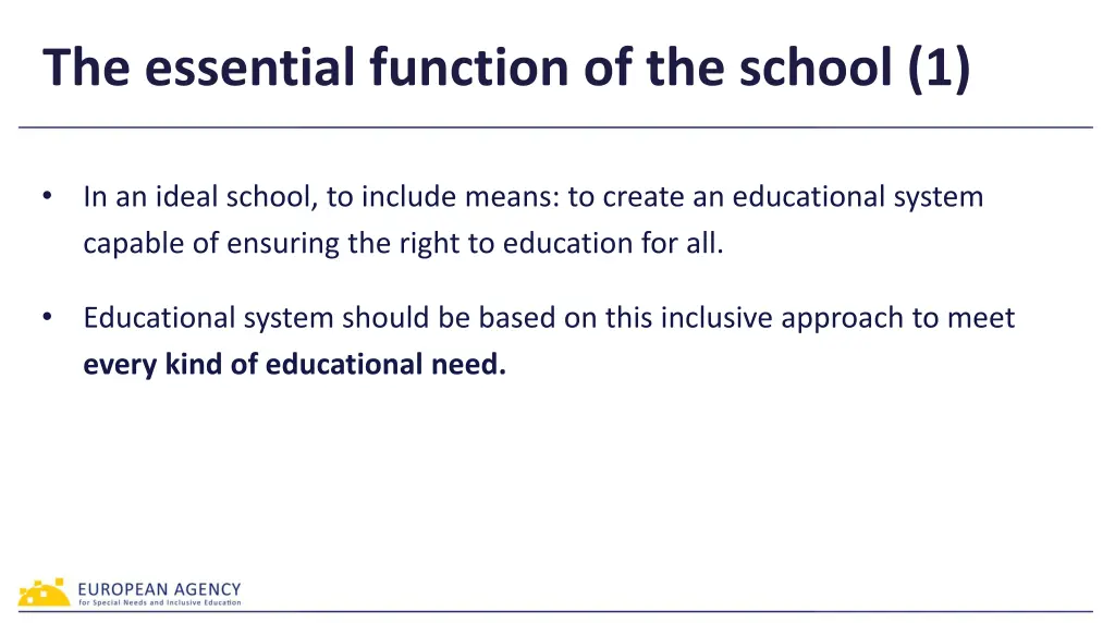 the essential function of the school 1