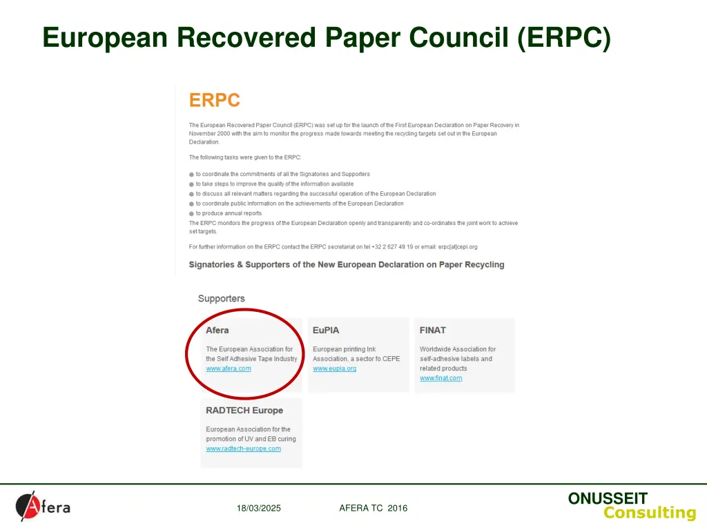 european recovered paper council erpc 1