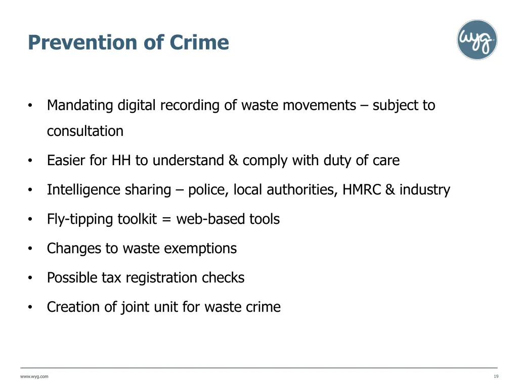 prevention of crime