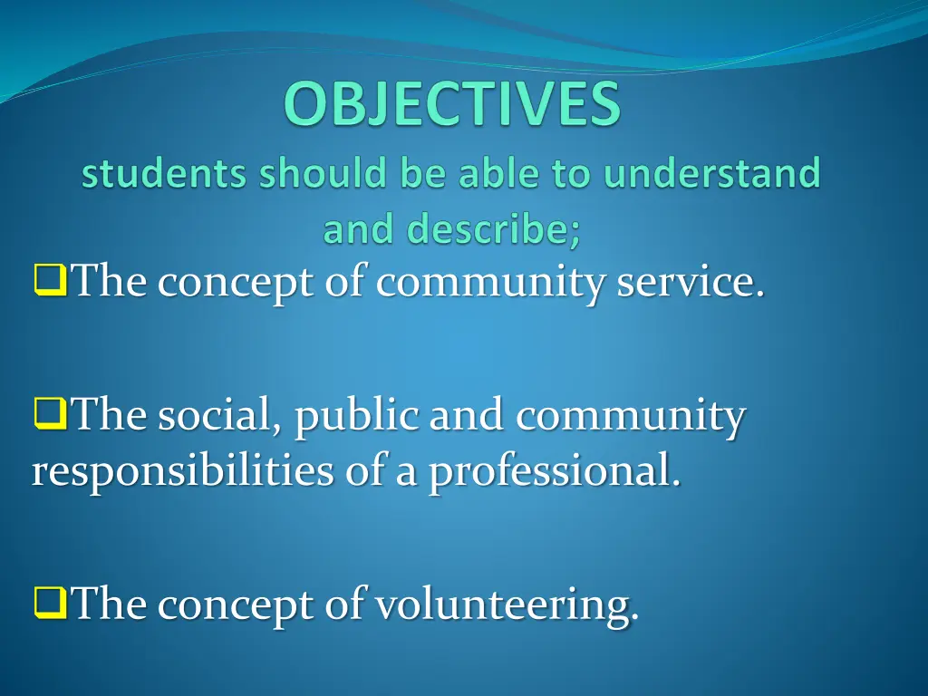 the concept of community service
