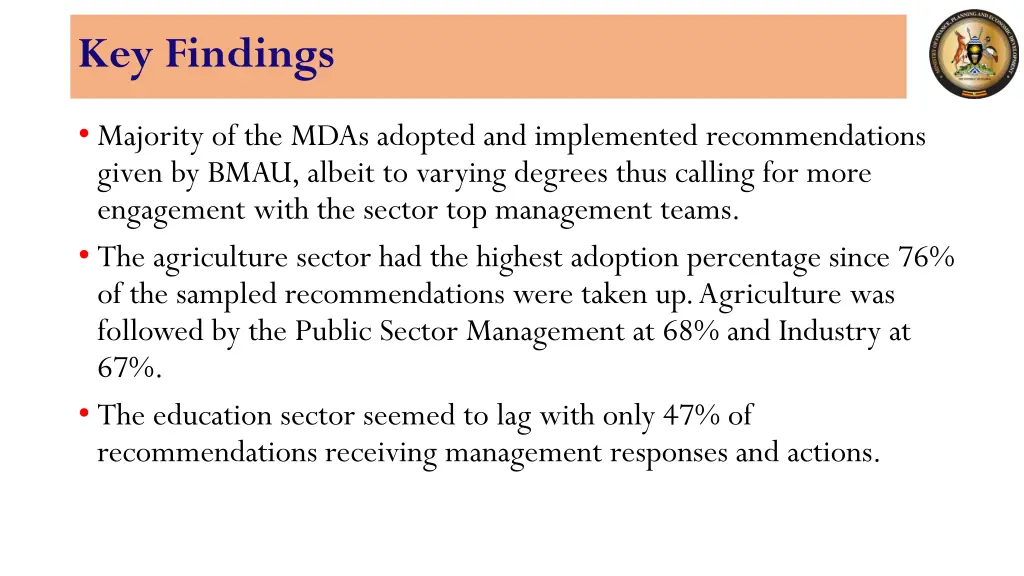key findings