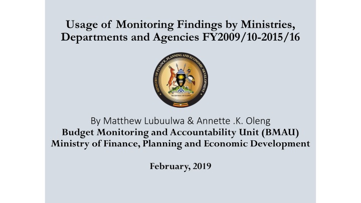 usage of monitoring findings by ministries
