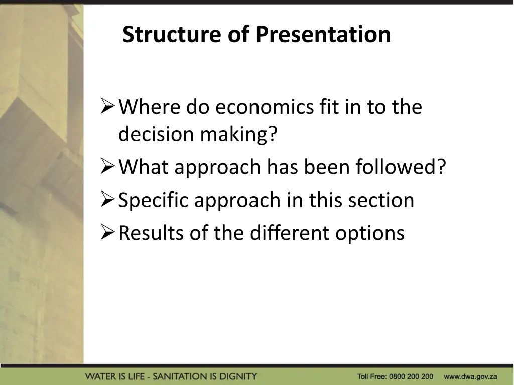 structure of presentation