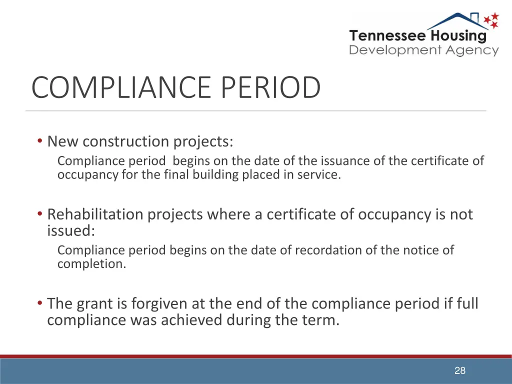 compliance period