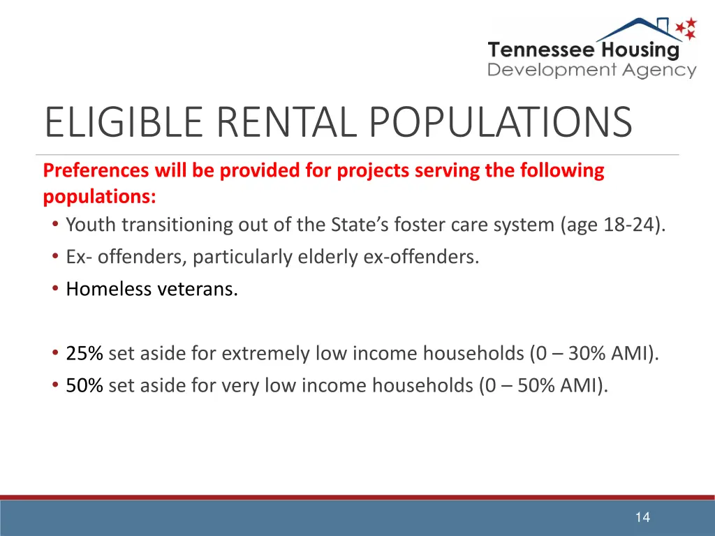 eligible rental populations 1