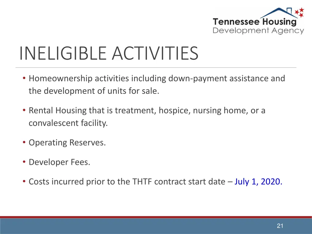 ineligible activities 1