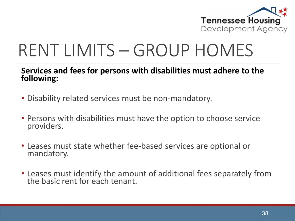 rent limits group homes 1
