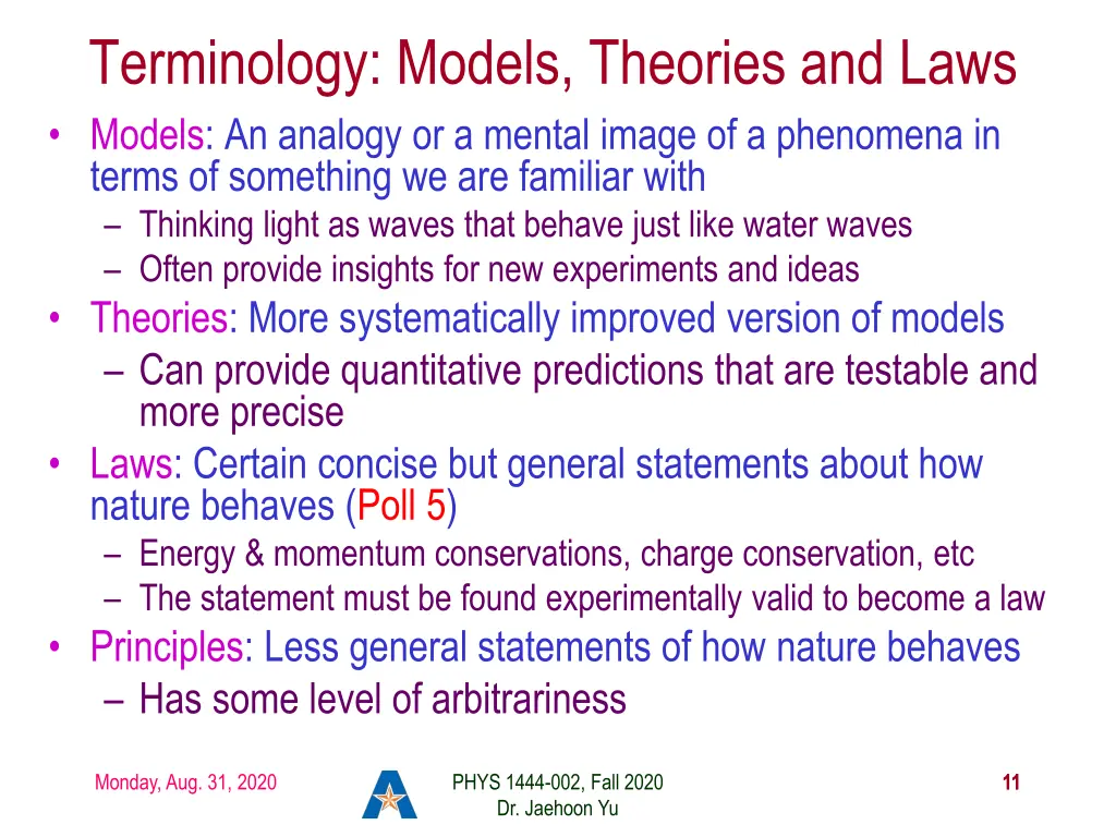 terminology models theories and laws models