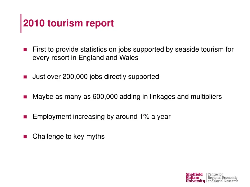 2010 tourism report