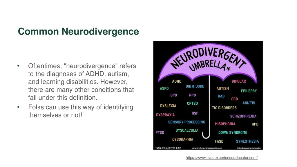 common neurodivergence