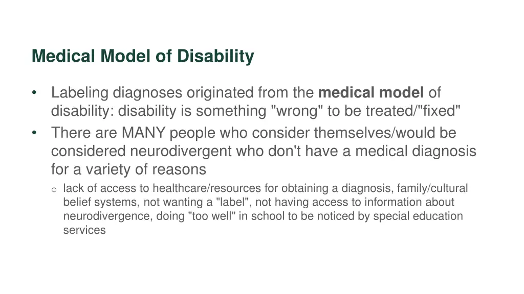 medical model of disability