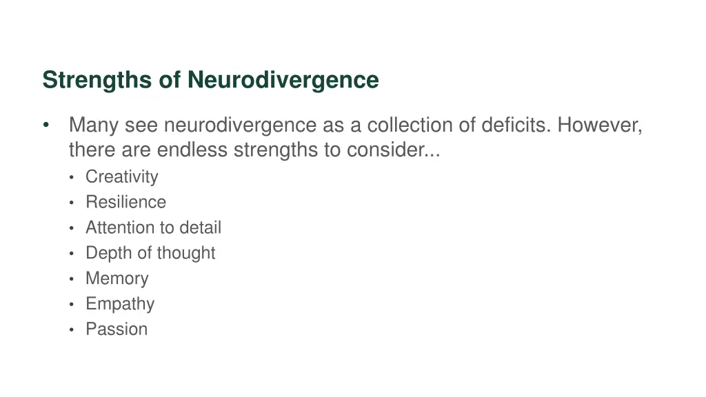 strengths of neurodivergence