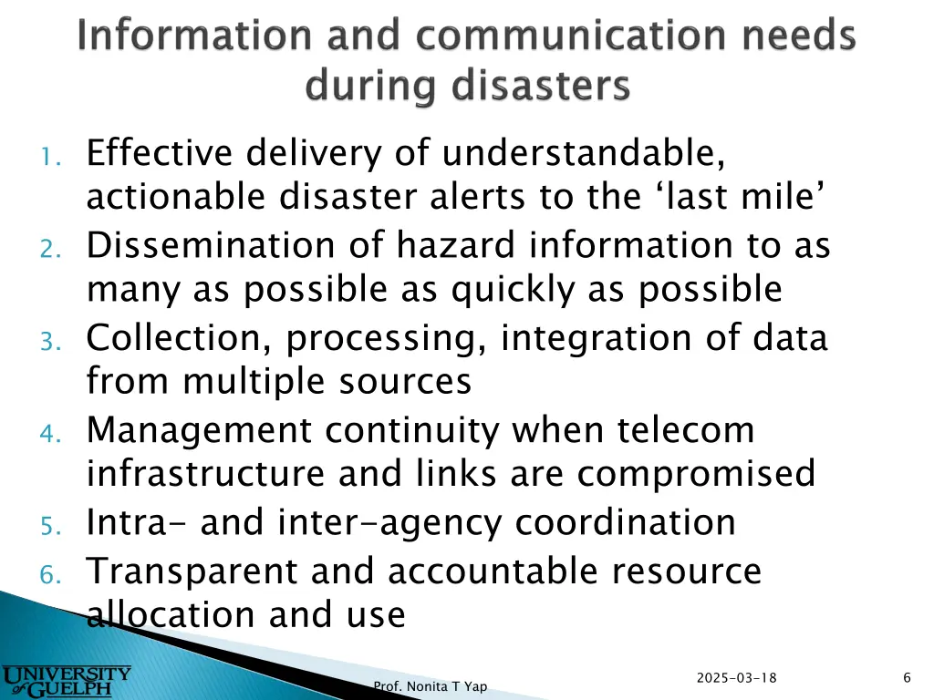 1 effective delivery of understandable actionable