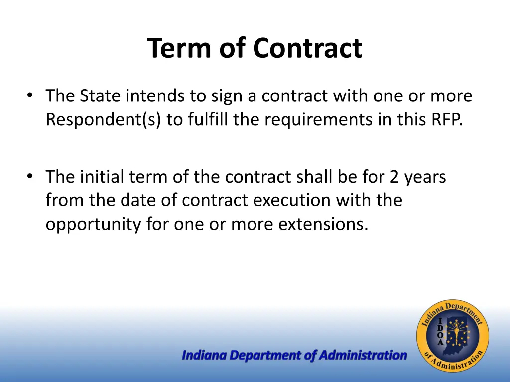 term of contract