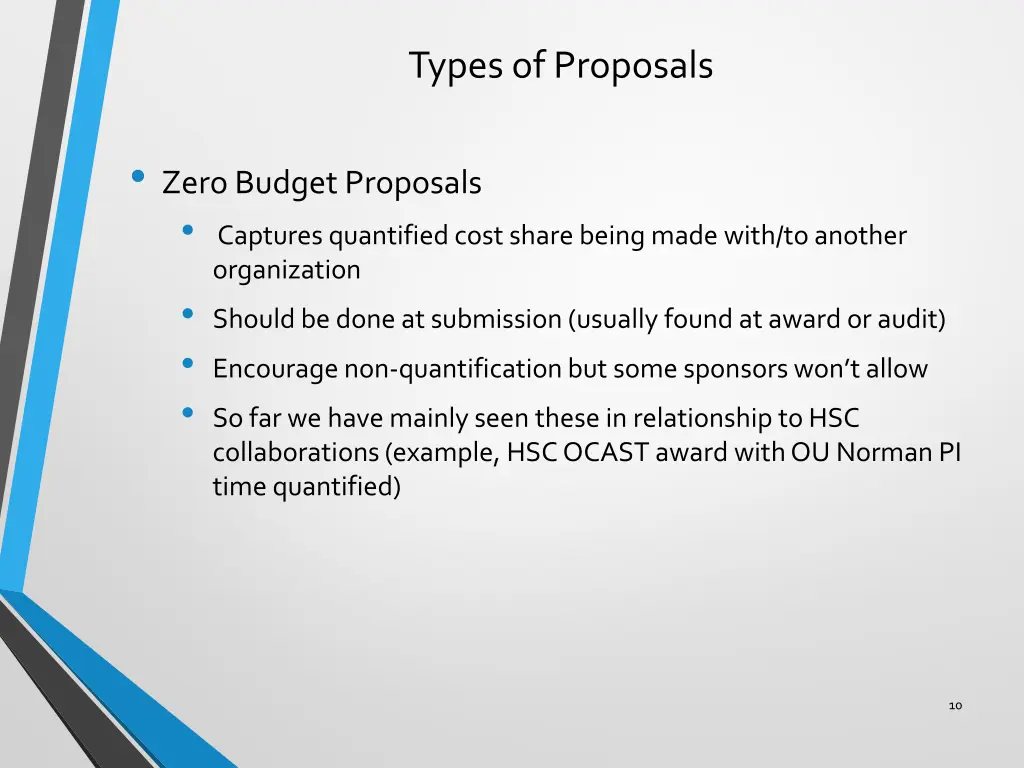 types of proposals 6