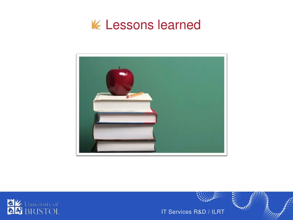 lessons learned