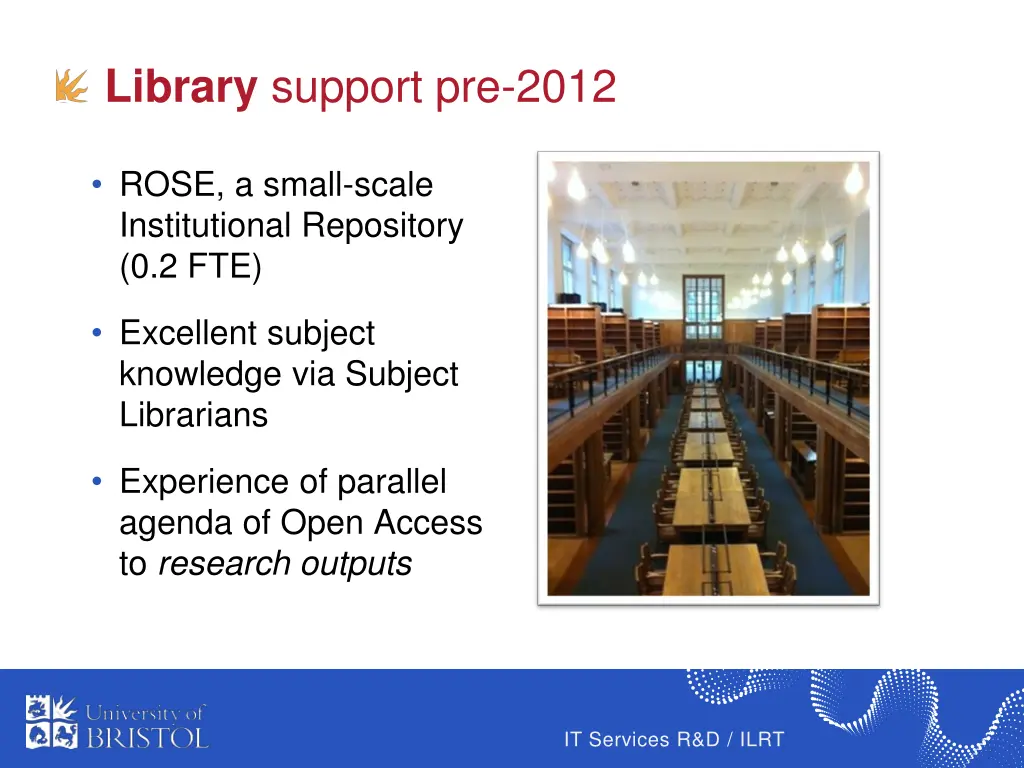 library support pre 2012
