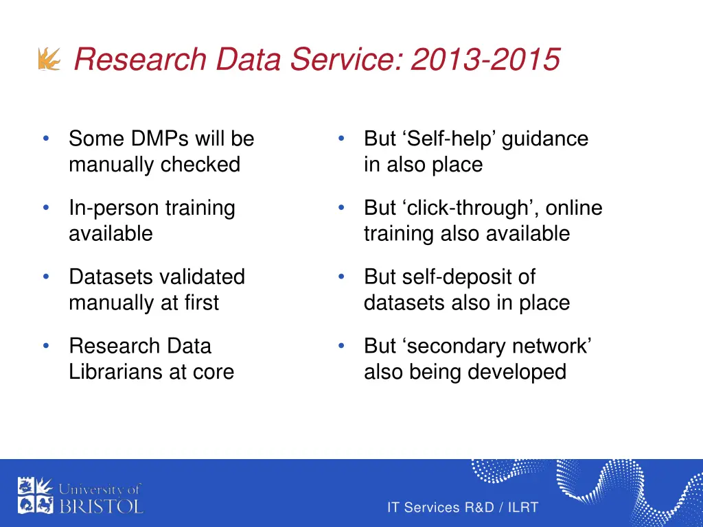 research data service 2013 2015 2
