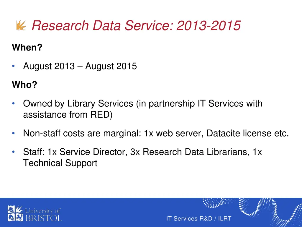research data service 2013 2015