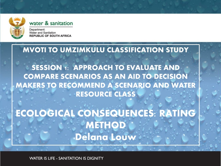 mvoti to umzimkulu classification study