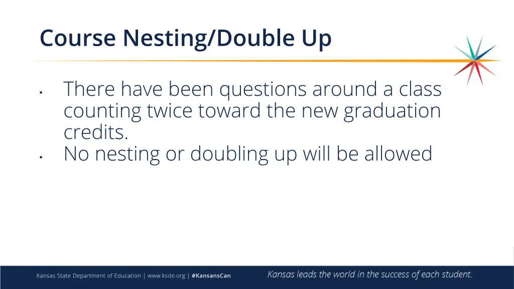 course nesting double up