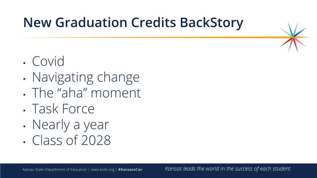new graduation credits backstory