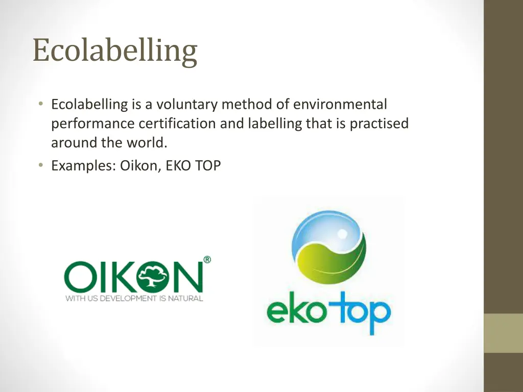 ecolabelling