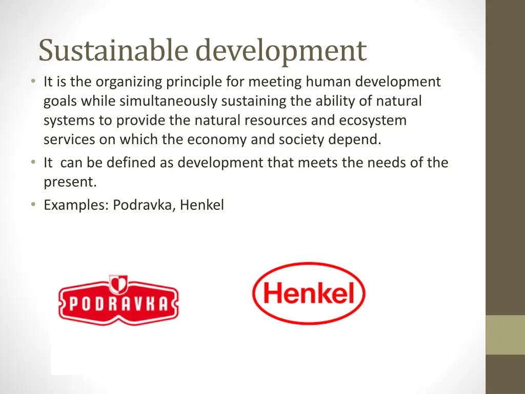 sustainable development it is the organizing