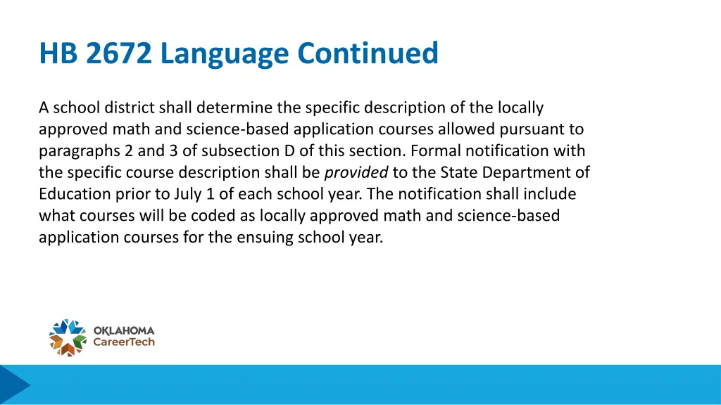 hb 2672 language continued