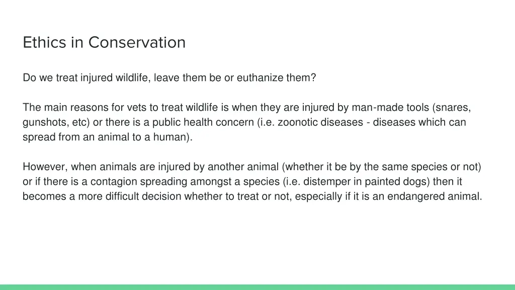 ethics in conservation