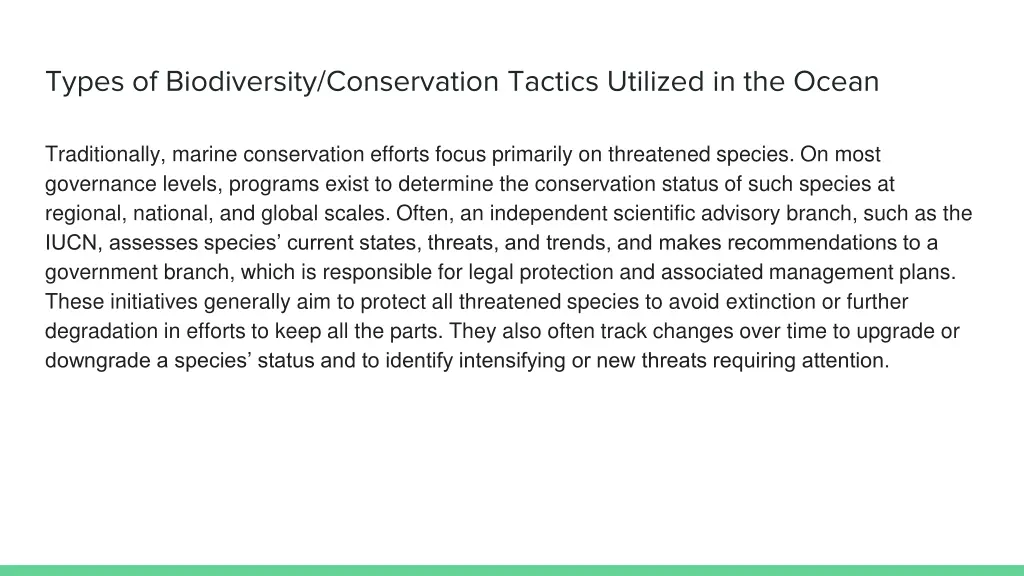 types of biodiversity conservation tactics 6