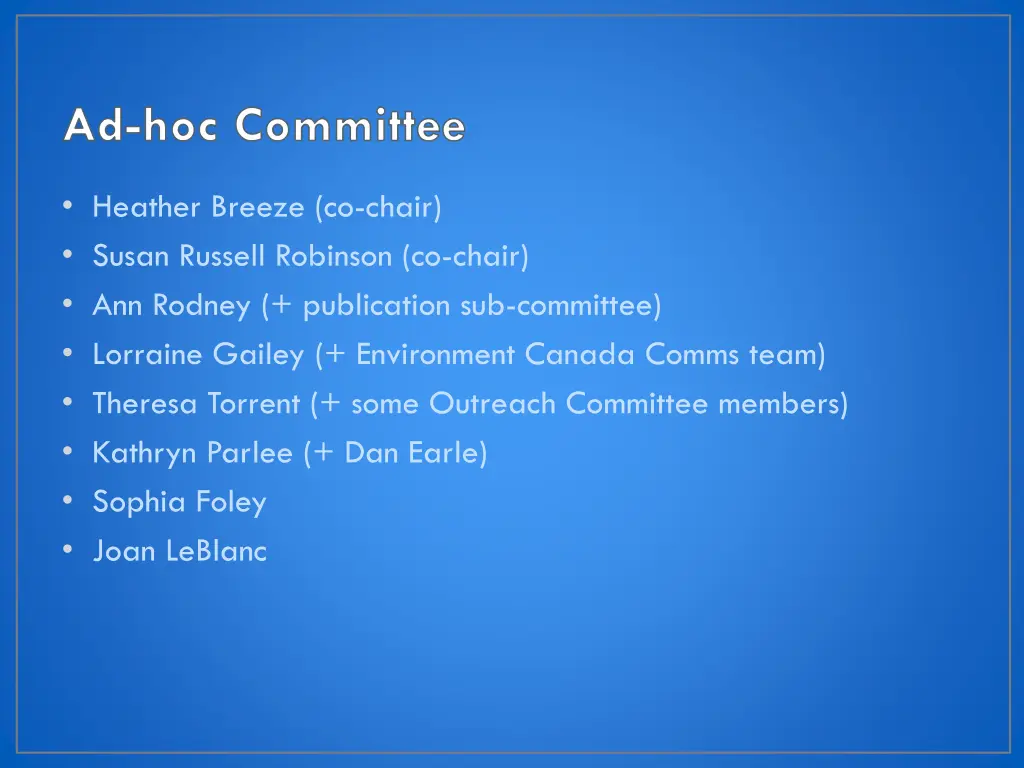 ad hoc committee