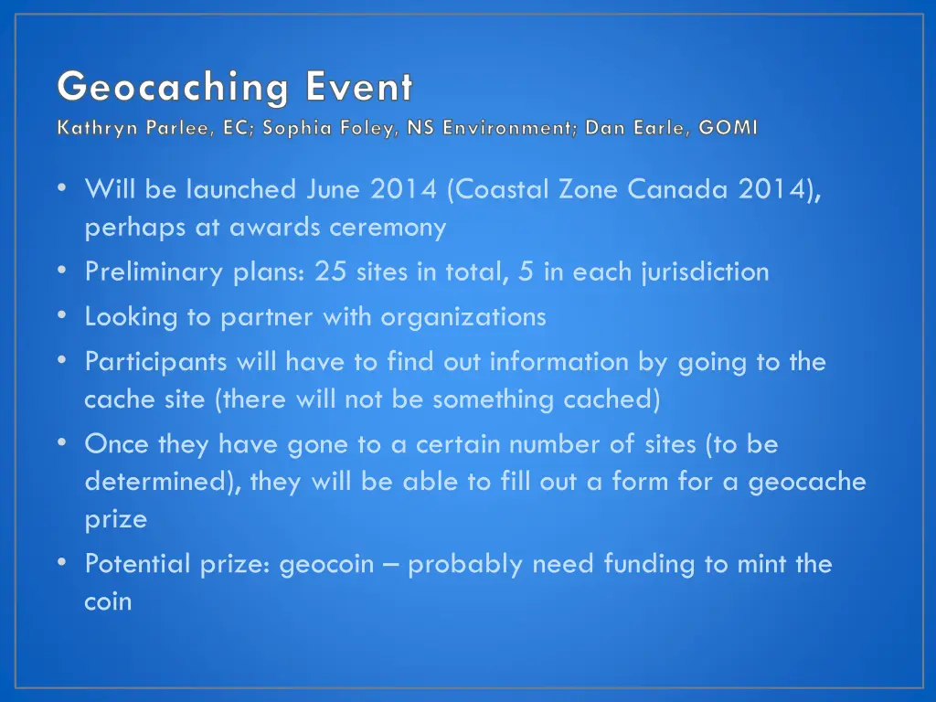 geocaching event kathryn parlee ec sophia foley