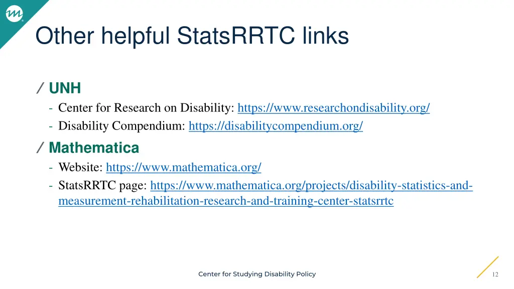 other helpful statsrrtc links