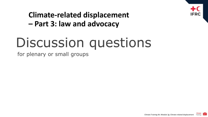 climate related displacement part