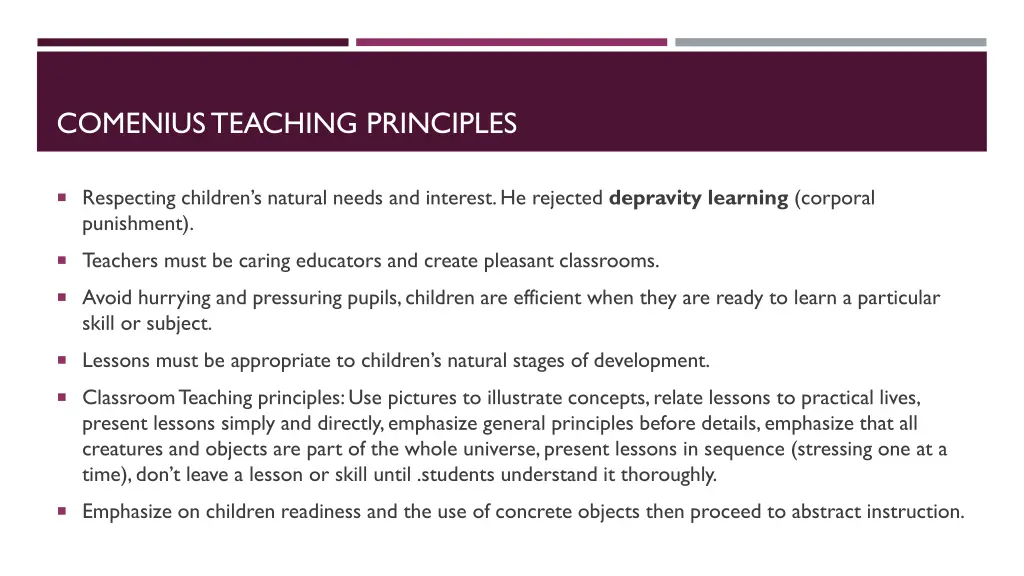comenius teaching principles