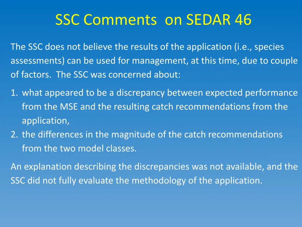 ssc comments on sedar 46 2