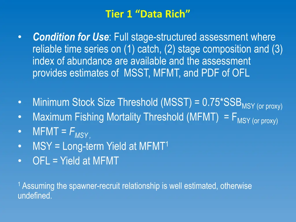 tier 1 data rich