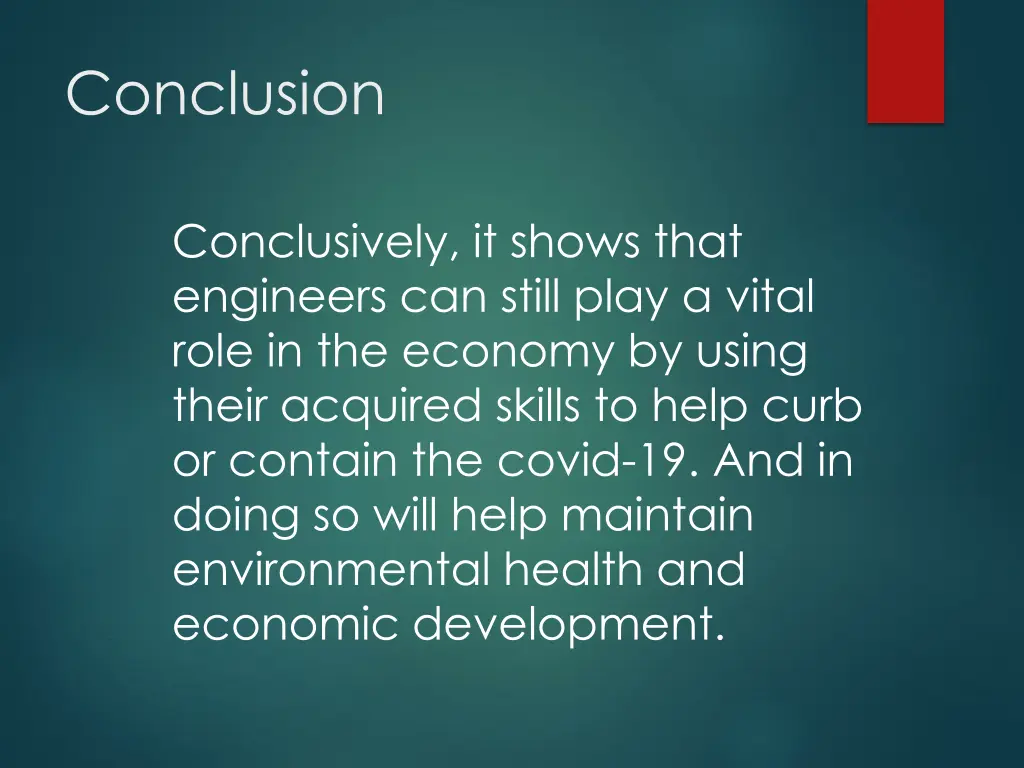 conclusion