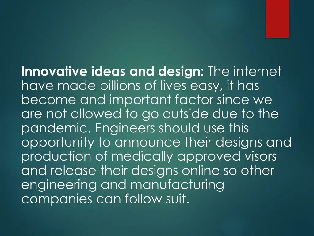 innovative ideas and design the internet have