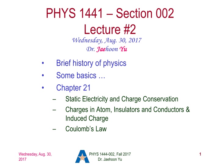 phys 1441 section 002 lecture 2 wednesday