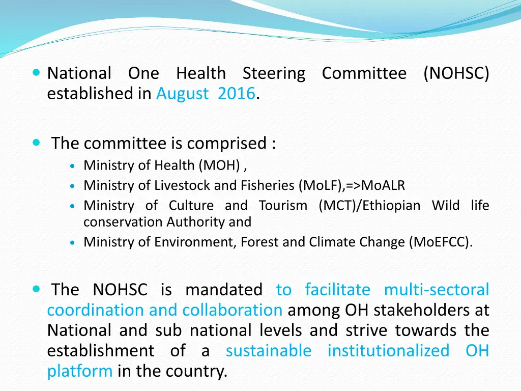 national one health steering committee nohsc