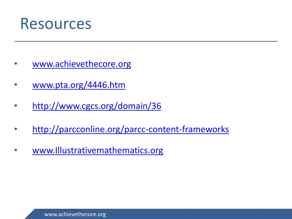 resources