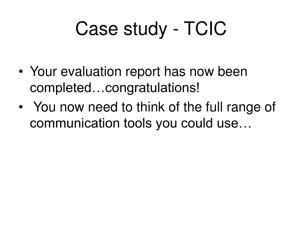 case study tcic 2
