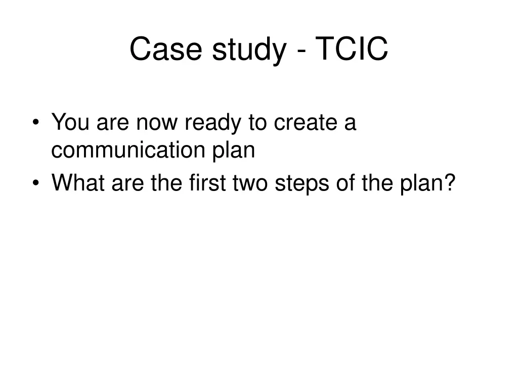 case study tcic