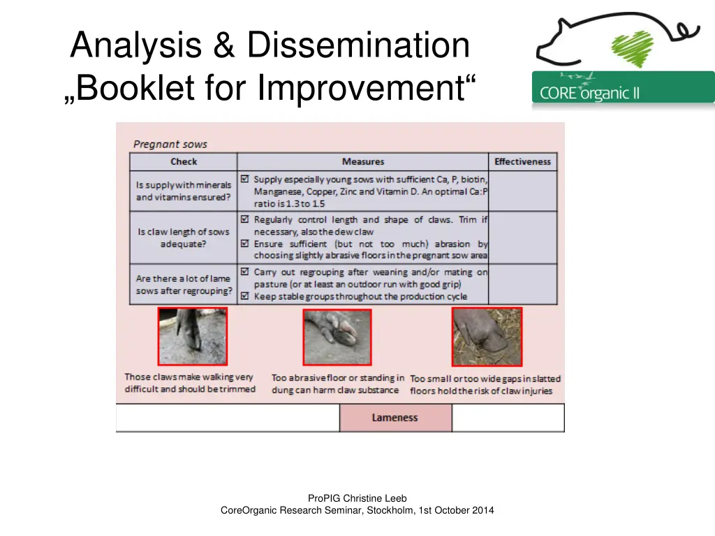 analysis dissemination booklet for improvement