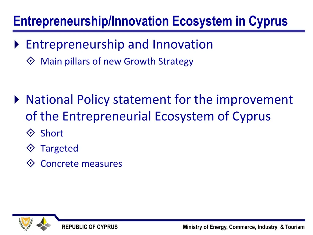 entrepreneurship innovation ecosystem in cyprus
