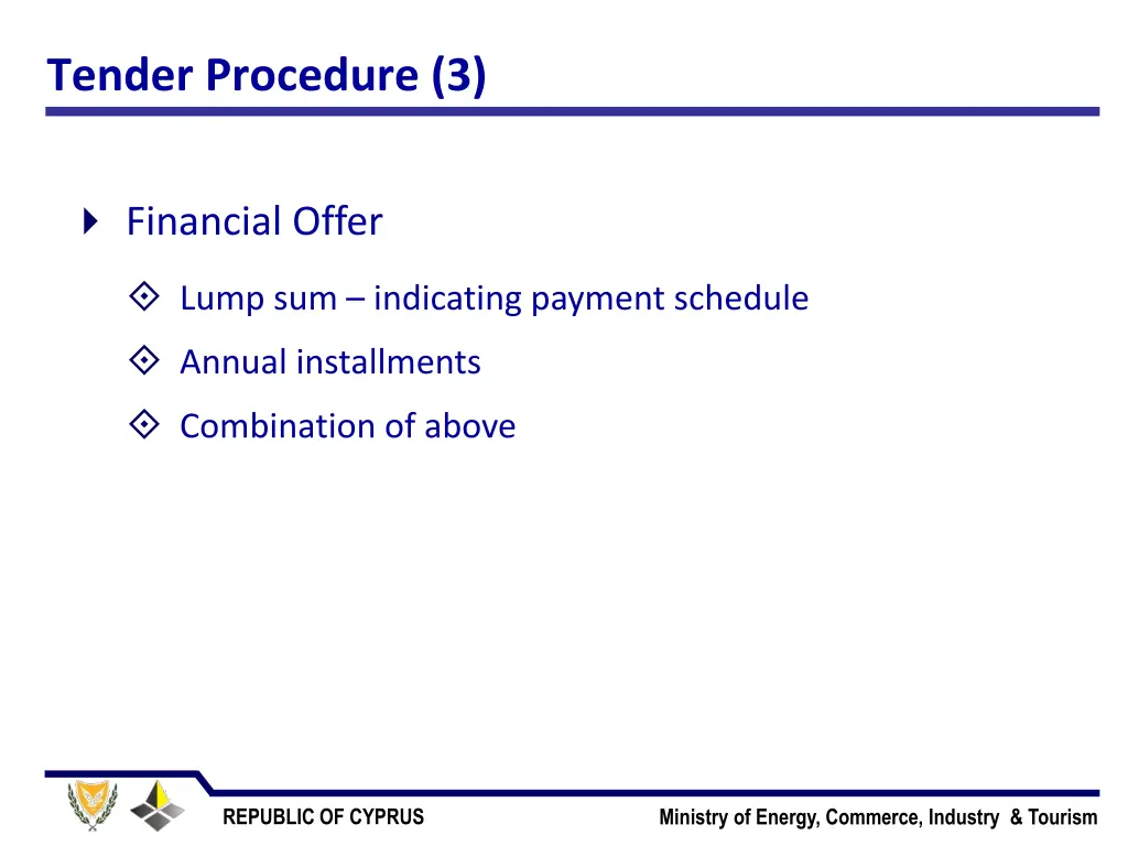 tender procedure 3