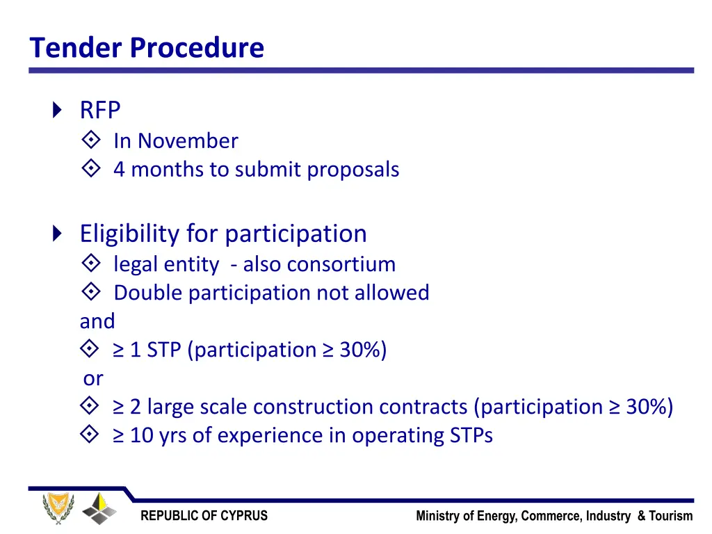 tender procedure