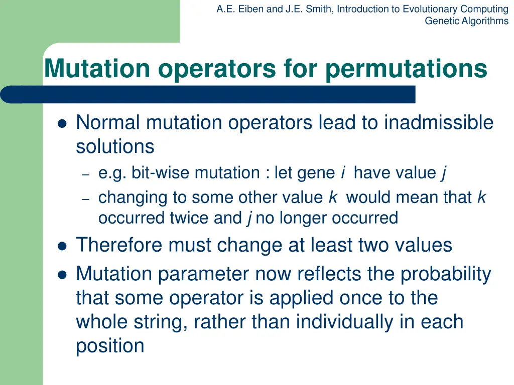 a e eiben and j e smith introduction 31